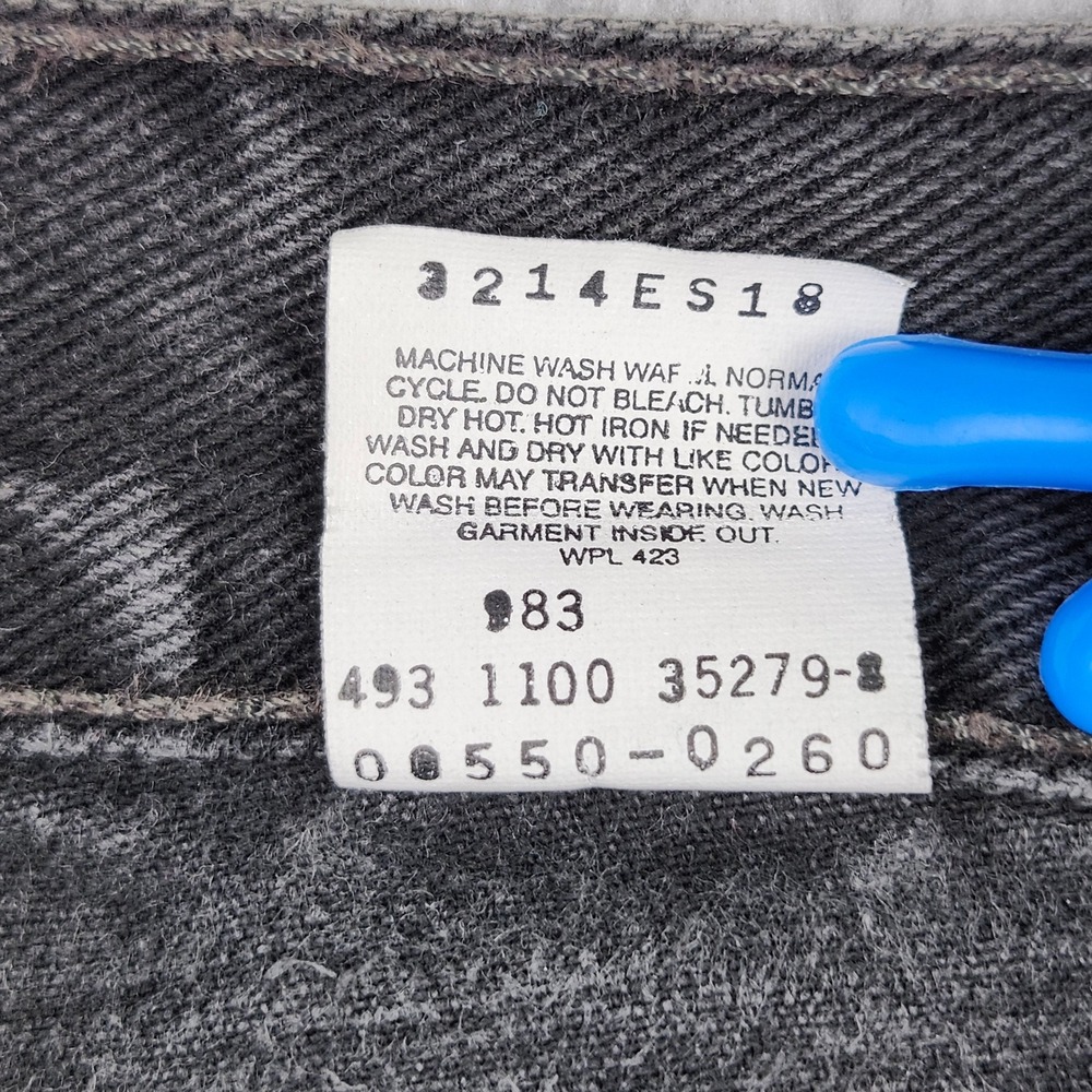 Levi's 550 Relaxed Fit Jeans Mens 38x32 Black Denim VTG 90s Y2K Grunge Skater - Picture 3 of 14
